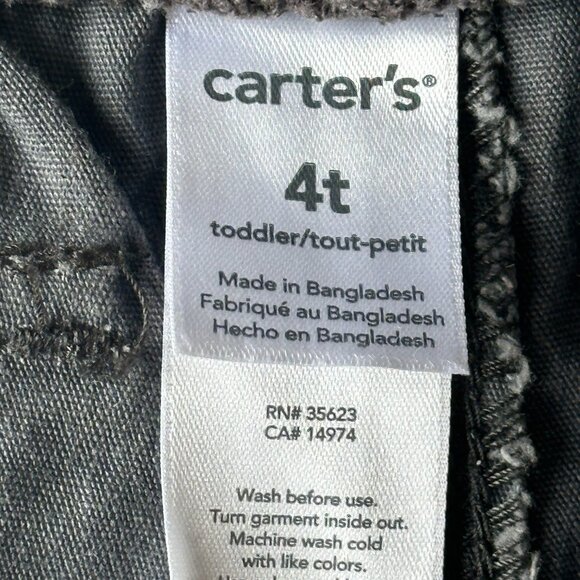 Carter's Long Pants Size 4T Gray Cargo Joggers - Picture 3 of 4